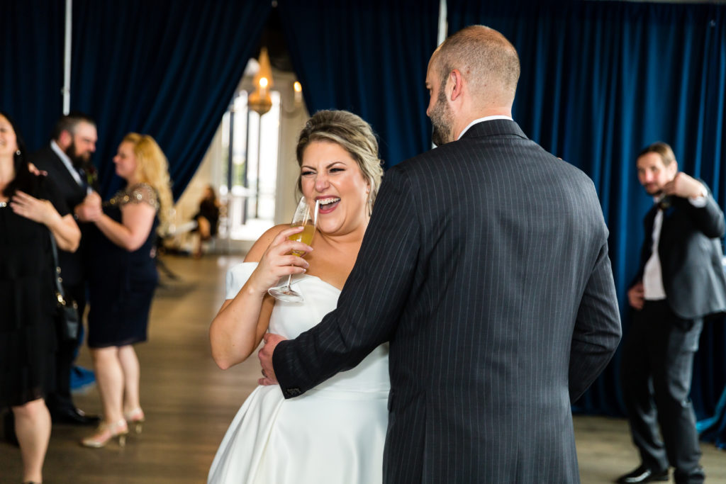 Hiring Greenville SC wedding planners can help you relax and enjoy your day like this happy couple dancing during their reception.