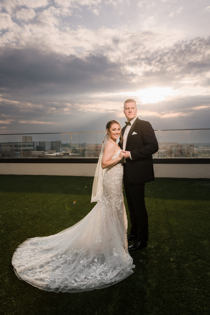 Wedding portrait at AC Hotel rooftop